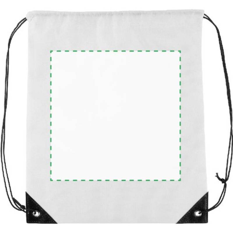 Sťahovací batoh z netkanej textílie, biely Sťahovací batoh z netkanej textílie, biely