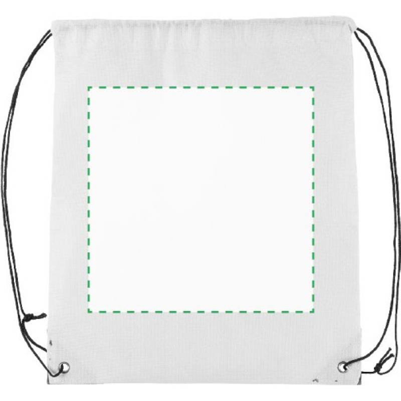 Sťahovací batoh z netkanej textílie, biely Sťahovací batoh z netkanej textílie, biely