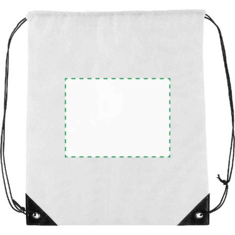 Sťahovací batoh z netkanej textílie, biely Sťahovací batoh z netkanej textílie, biely