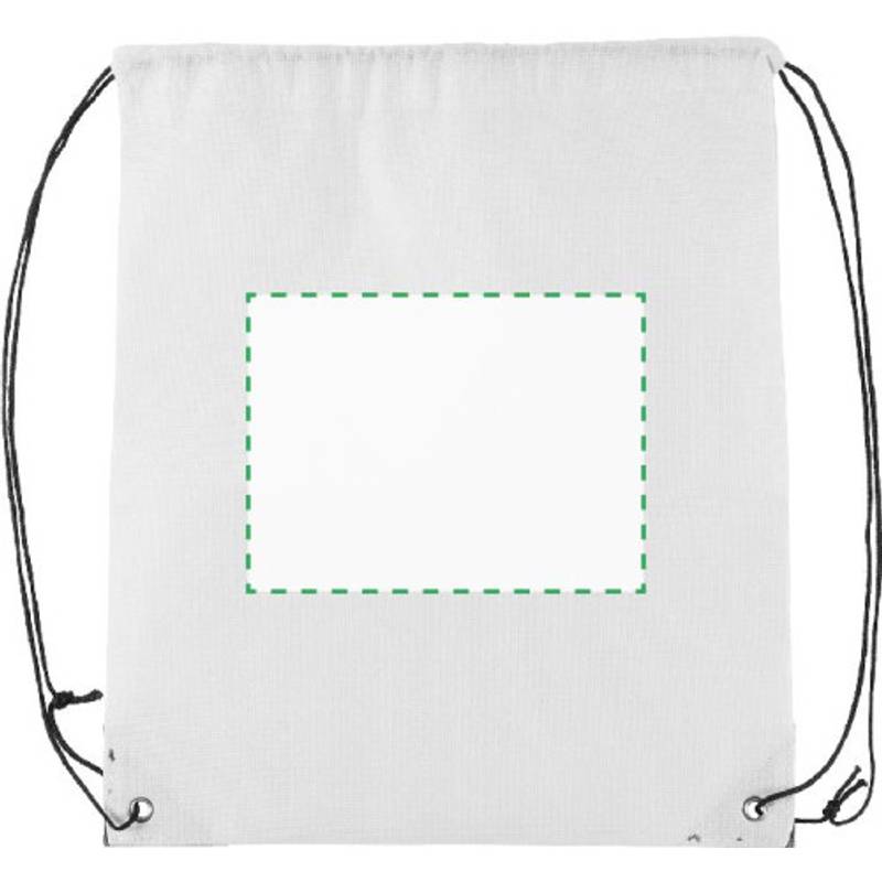 Sťahovací batoh z netkanej textílie, biely Sťahovací batoh z netkanej textílie, biely