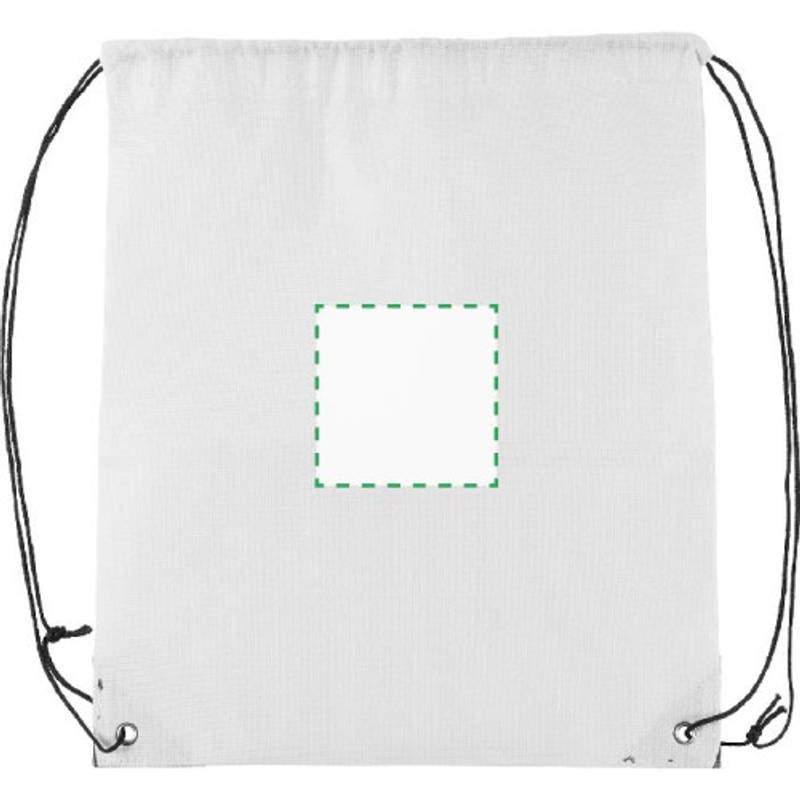 Sťahovací batoh z netkanej textílie, biely Sťahovací batoh z netkanej textílie, biely