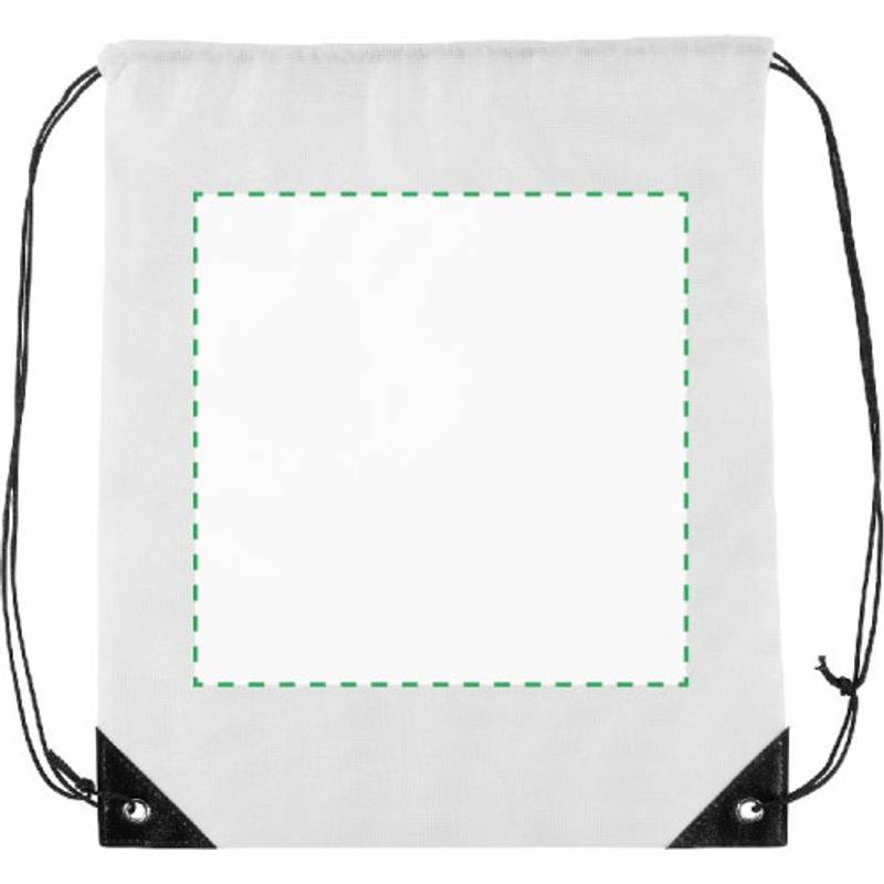 Sťahovací batoh z netkanej textílie, biely Sťahovací batoh z netkanej textílie, biely