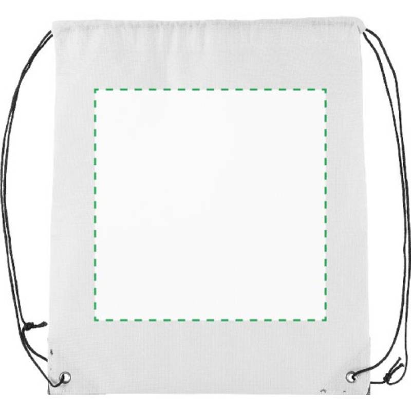Sťahovací batoh z netkanej textílie, biely Sťahovací batoh z netkanej textílie, biely