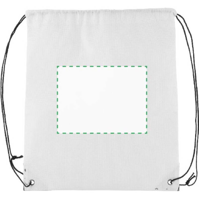 Sťahovací batoh z netkanej textílie, biely Sťahovací batoh z netkanej textílie, biely