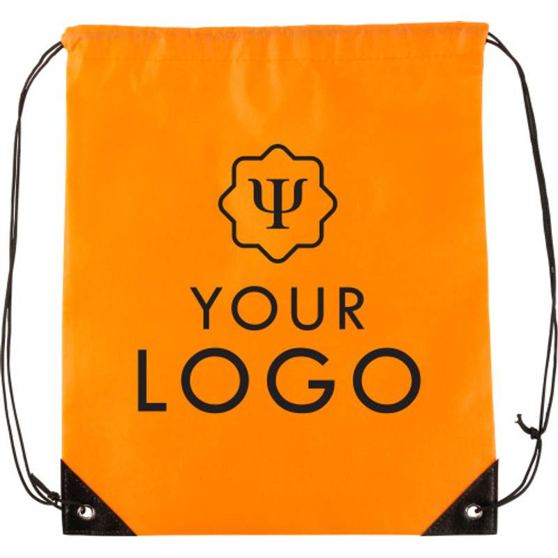 Sťahovací batoh z netkanej textílie, biely Sťahovací batoh z netkanej textílie, biely