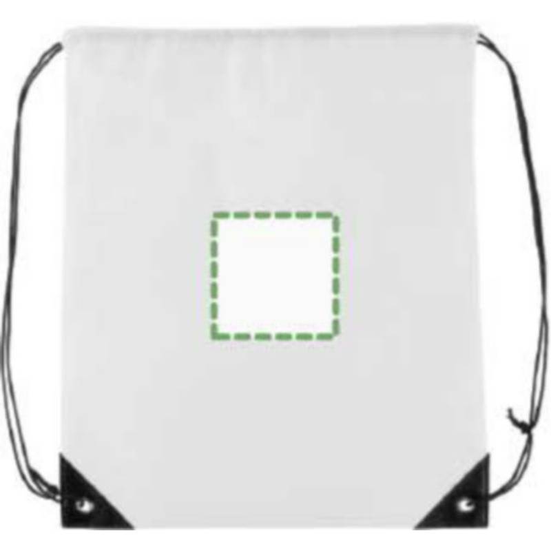 Sťahovací batoh z netkanej textílie, biely Sťahovací batoh z netkanej textílie, biely