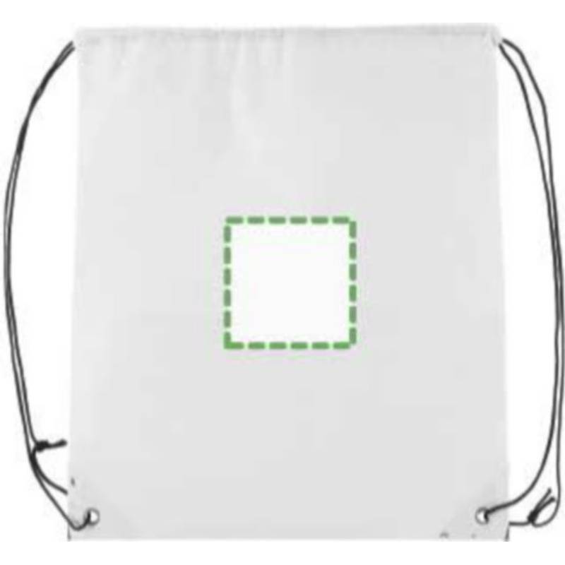 Sťahovací batoh z netkanej textílie, biely Sťahovací batoh z netkanej textílie, biely