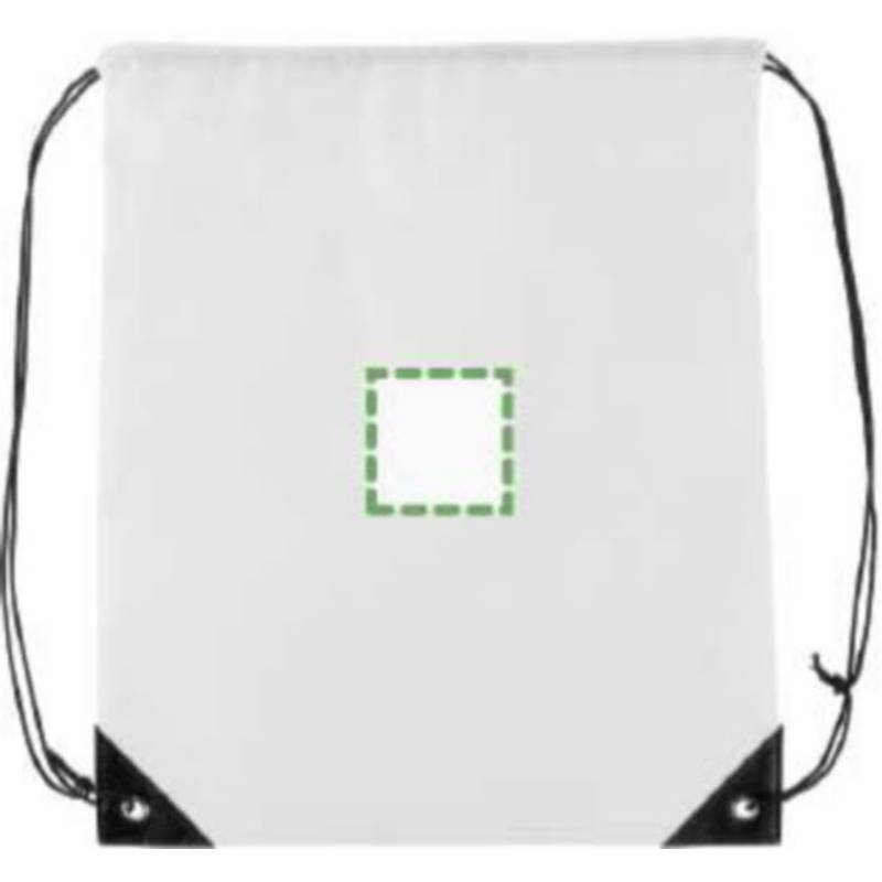 Sťahovací batoh z netkanej textílie, biely Sťahovací batoh z netkanej textílie, biely