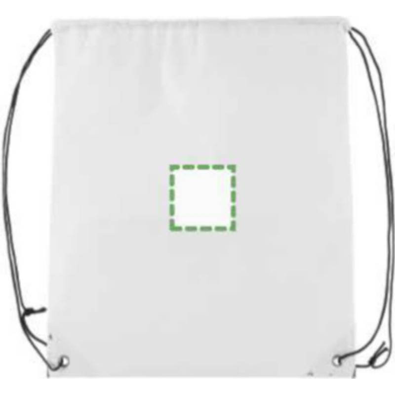 Sťahovací batoh z netkanej textílie, biely Sťahovací batoh z netkanej textílie, biely