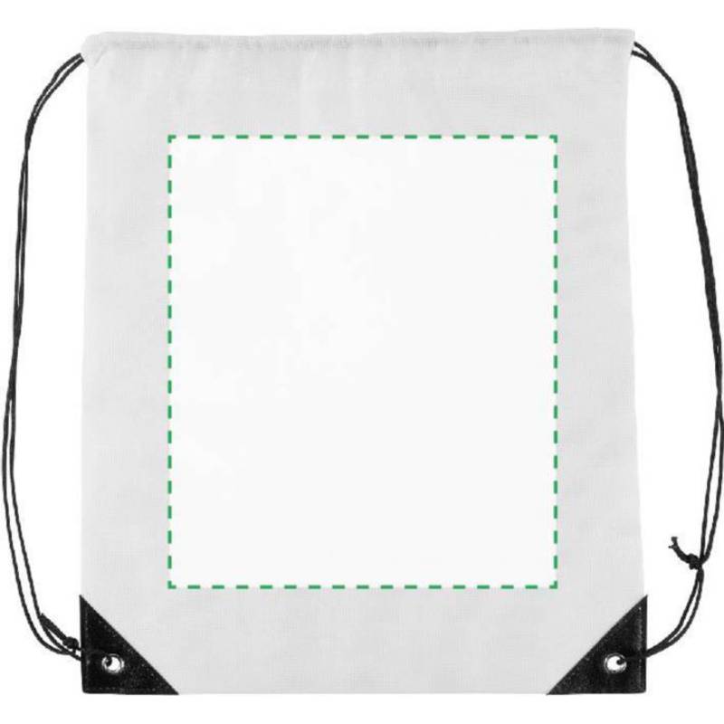 Sťahovací batoh z netkanej textílie, biely Sťahovací batoh z netkanej textílie, biely