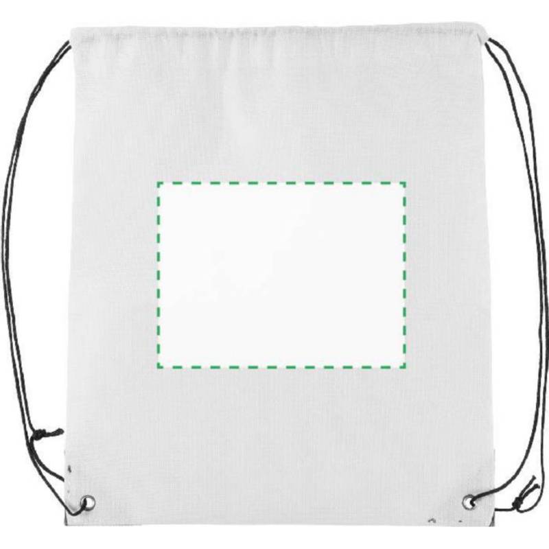Sťahovací batoh z netkanej textílie, biely Sťahovací batoh z netkanej textílie, biely