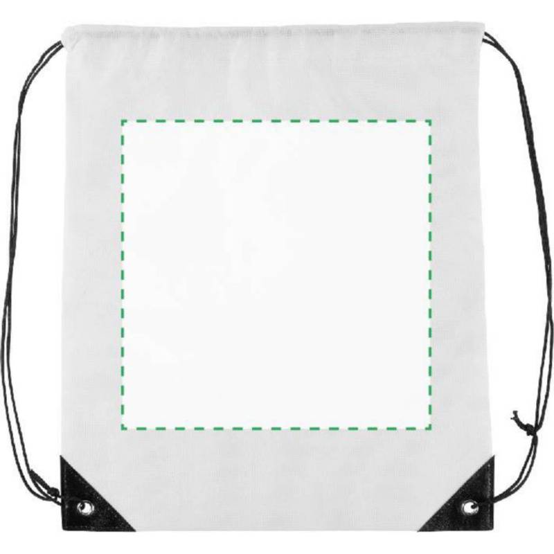 Sťahovací batoh z netkanej textílie, biely Sťahovací batoh z netkanej textílie, biely