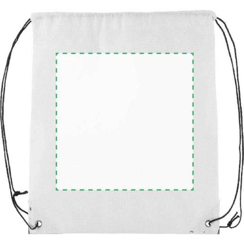 Sťahovací batoh z netkanej textílie, biely Sťahovací batoh z netkanej textílie, biely