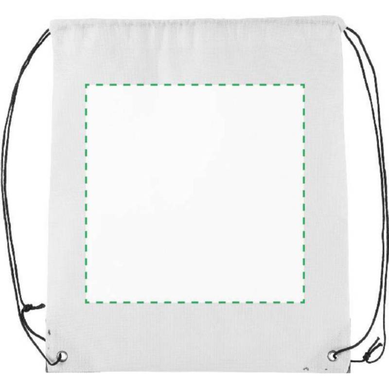 Sťahovací batoh z netkanej textílie, biely Sťahovací batoh z netkanej textílie, biely