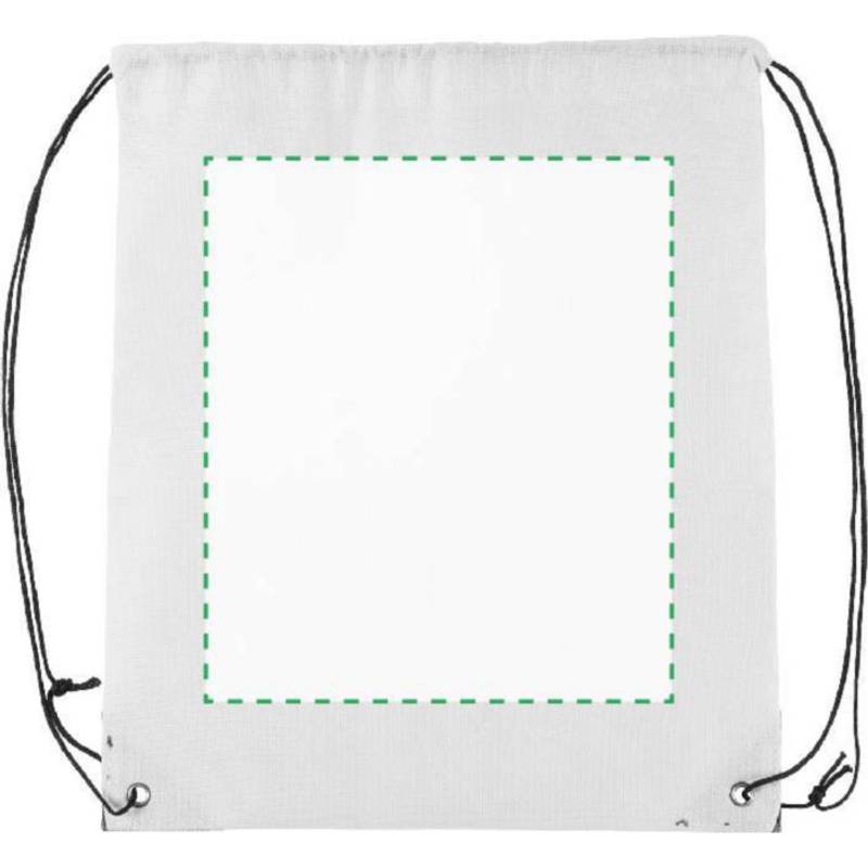 Sťahovací batoh z netkanej textílie, biely Sťahovací batoh z netkanej textílie, biely