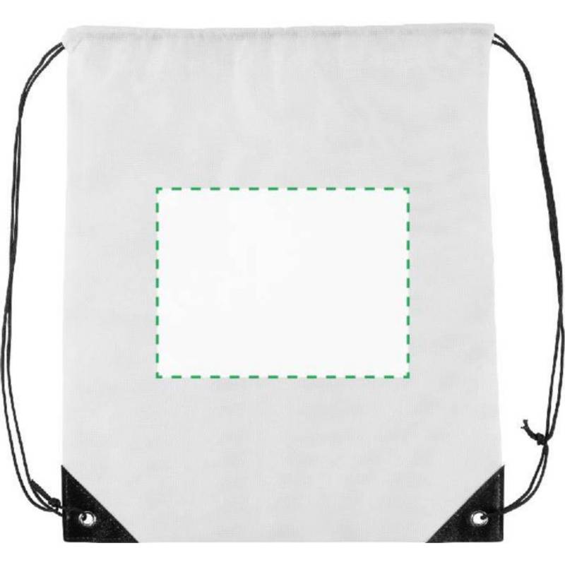 Sťahovací batoh z netkanej textílie, biely Sťahovací batoh z netkanej textílie, biely