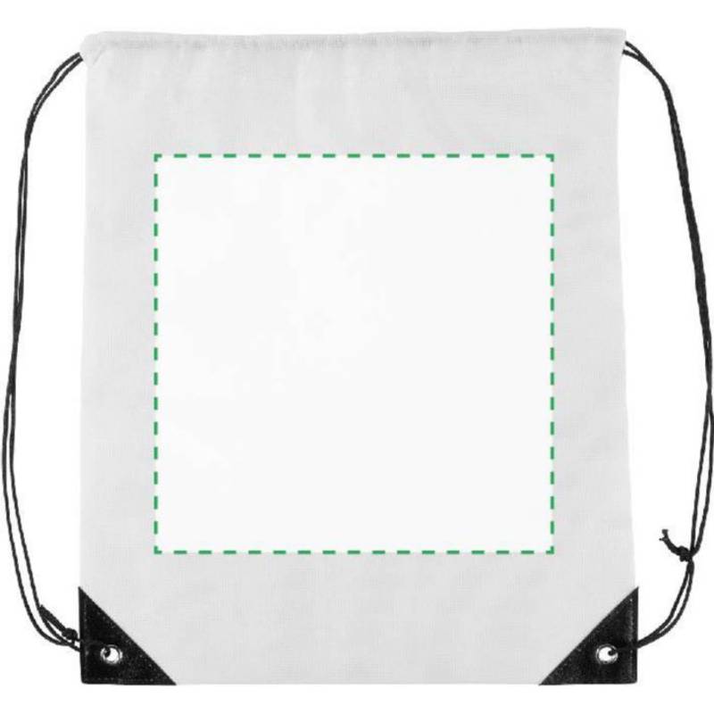 Sťahovací batoh z netkanej textílie, biely Sťahovací batoh z netkanej textílie, biely