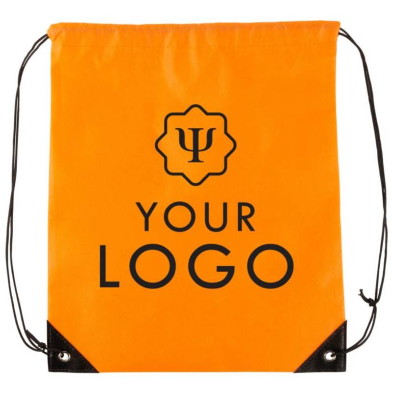 Sťahovací batoh z netkanej textílie, biely Sťahovací batoh z netkanej textílie, biely