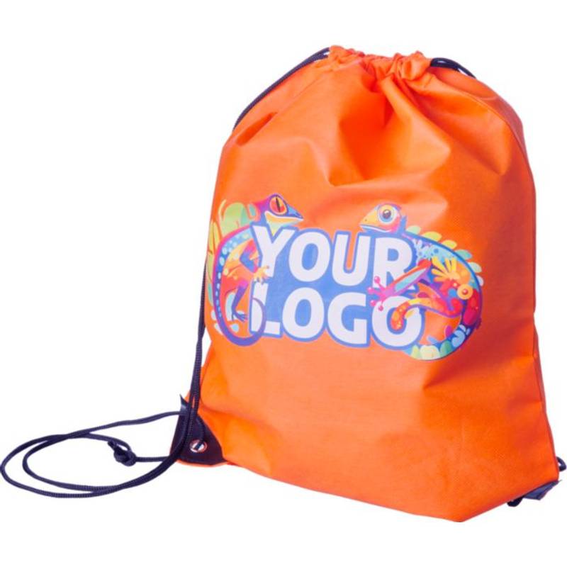 Sťahovací batoh z netkanej textílie, biely Sťahovací batoh z netkanej textílie, biely