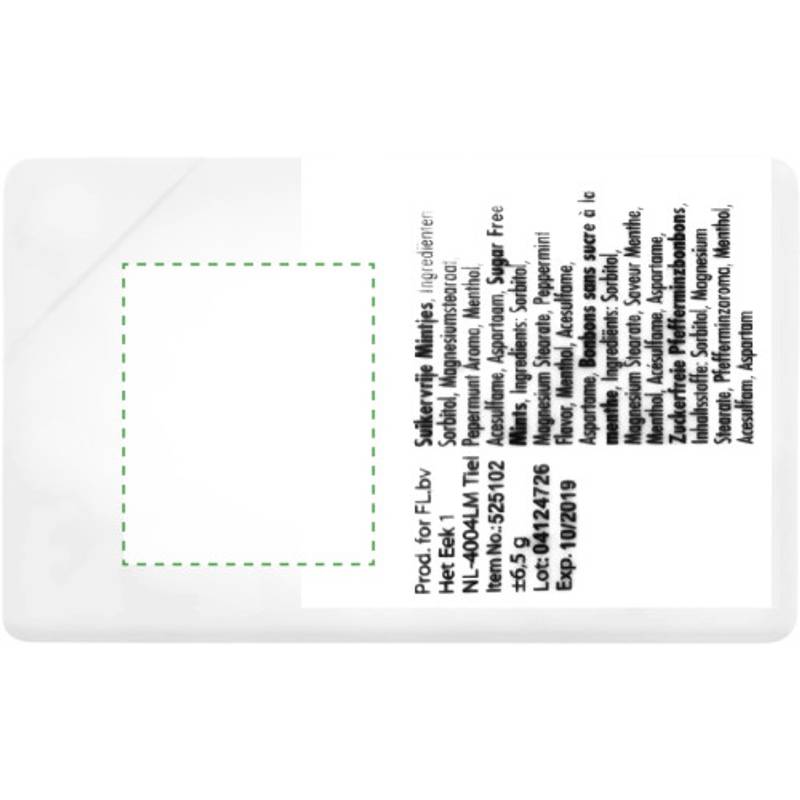 KREDITKA bonbóny v krabičce, tvar kreditní karty, bílá KREDITKA bonbóny v krabičce, tvar kreditní karty, bílá