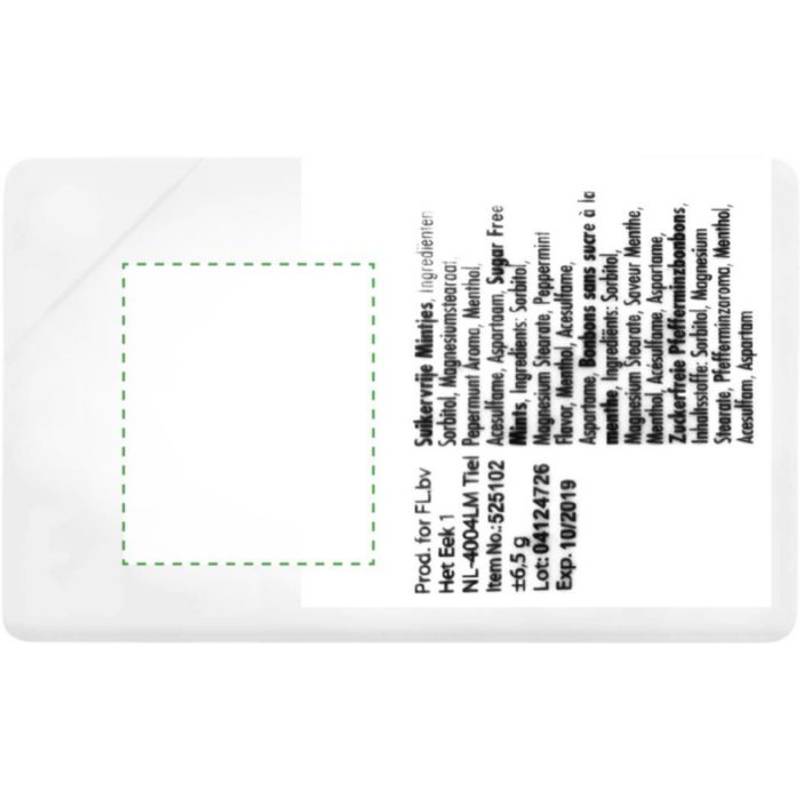 KREDITKA bonbóny v krabičce, tvar kreditní karty, bílá KREDITKA bonbóny v krabičce, tvar kreditní karty, bílá