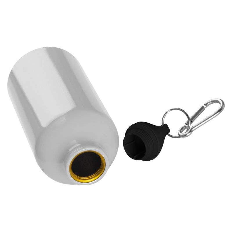 Nerezová láhev s karabinou 500 ml, bílá Nerezová láhev s karabinou 500 ml, bílá