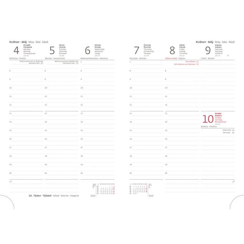 Týždenný diár A5 Vario Lyra Eclipse, 2026 Týždenný diár A5 Vario Lyra Eclipse, 2026