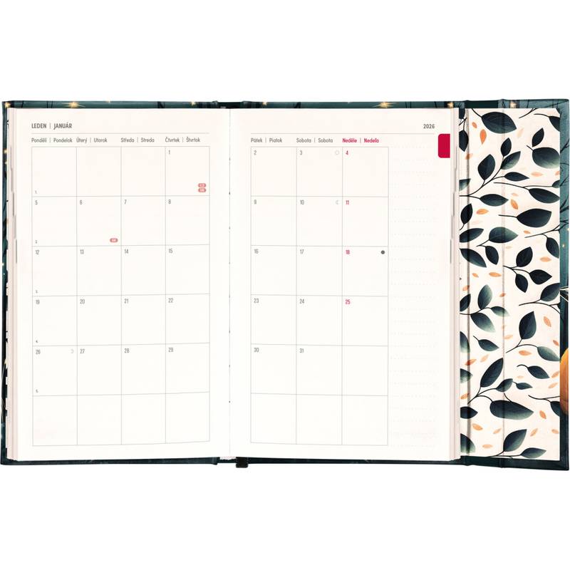 NOTIQUE Týždenný magnetický diár Líška 2026, 13 x 21 cm NOTIQUE Týždenný magnetický diár Líška 2026, 13 x 21 cm