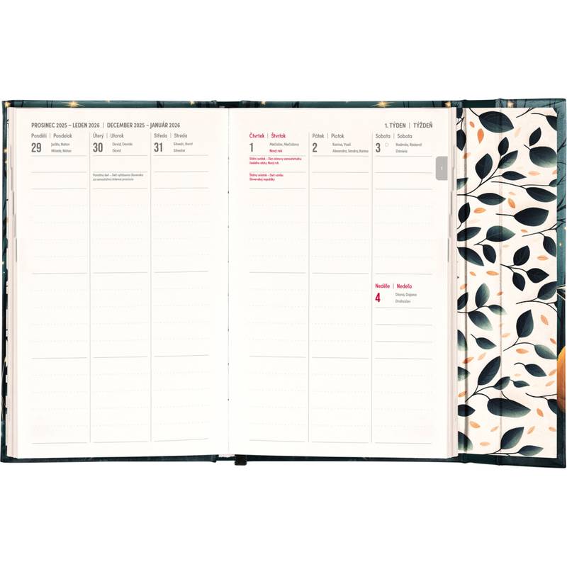 NOTIQUE Týždenný magnetický diár Líška 2026, 13 x 21 cm NOTIQUE Týždenný magnetický diár Líška 2026, 13 x 21 cm