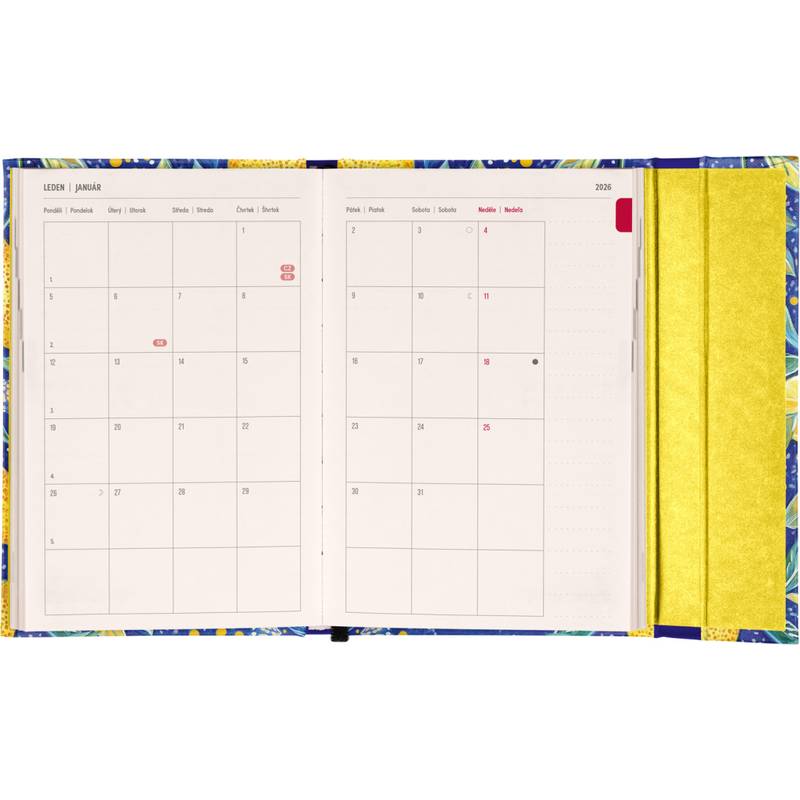 NOTIQUE Týždenný magnetický diár Citróny 2026, 11 x 16 cm NOTIQUE Týždenný magnetický diár Citróny 2026, 11 x 16 cm