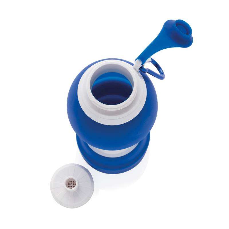 Skladacia silikónová športová fľaša, kráľovská modrá Skladacia silikónová športová fľaša, kráľovská modrá