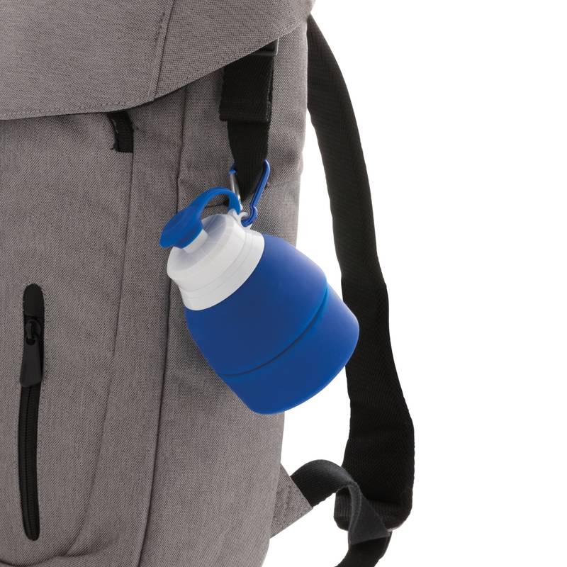 Skladacia silikónová športová fľaša, kráľovská modrá Skladacia silikónová športová fľaša, kráľovská modrá