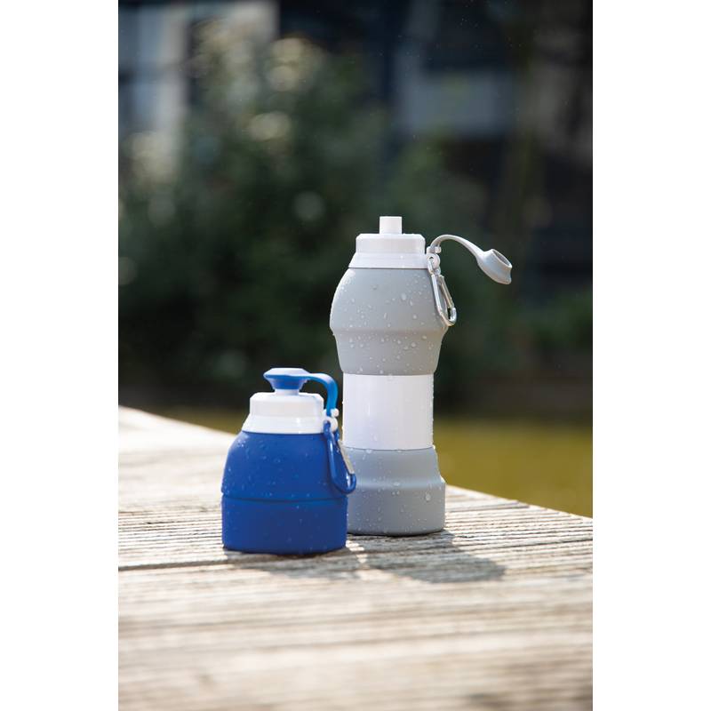 Skladacia silikónová športová fľaša, kráľovská modrá Skladacia silikónová športová fľaša, kráľovská modrá