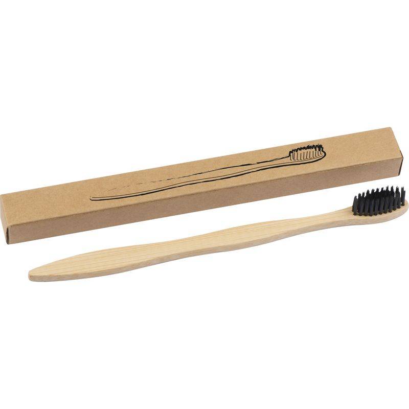 Zubná kefka s bambusovou rúčkou, hnedá béžová Zubná kefka s bambusovou rúčkou, hnedá béžová