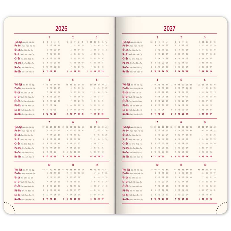 NOTIQUE Vreckový diár Diamante 2026, čierny, 9 x 15,5 cm NOTIQUE Vreckový diár Diamante 2026, čierny, 9 x 15,5 cm