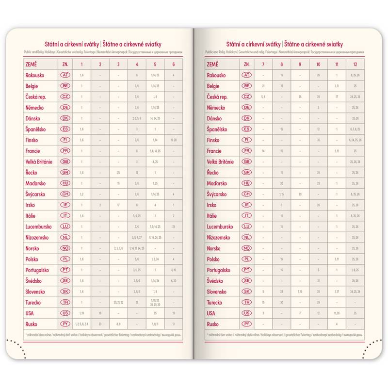 NOTIQUE Vreckový diár Diamante 2026, čierny, 9 x 15,5 cm NOTIQUE Vreckový diár Diamante 2026, čierny, 9 x 15,5 cm