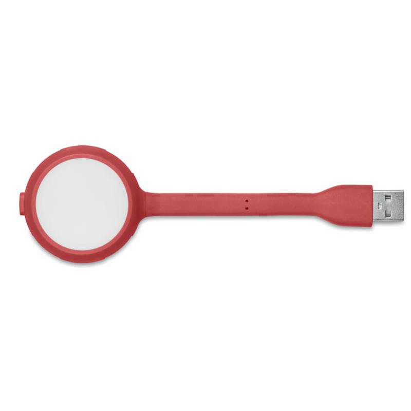 Luminor lampička 5 LED se 4 USB porty, červená Luminor lampička 5 LED se 4 USB porty, červená