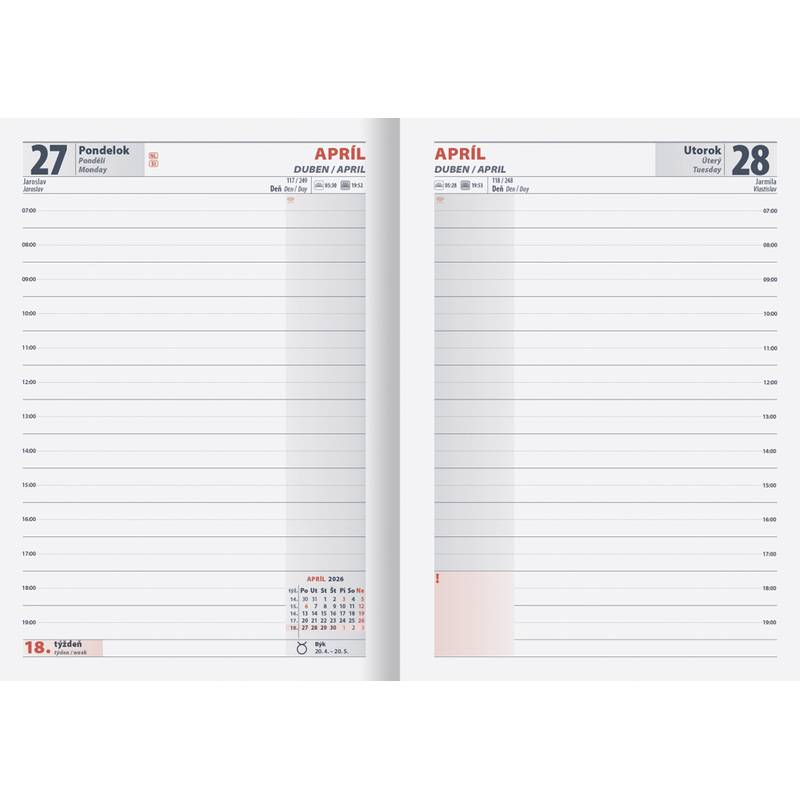 Denný diár Manager 2026 - modrý Denný diár Manager 2026 - modrý