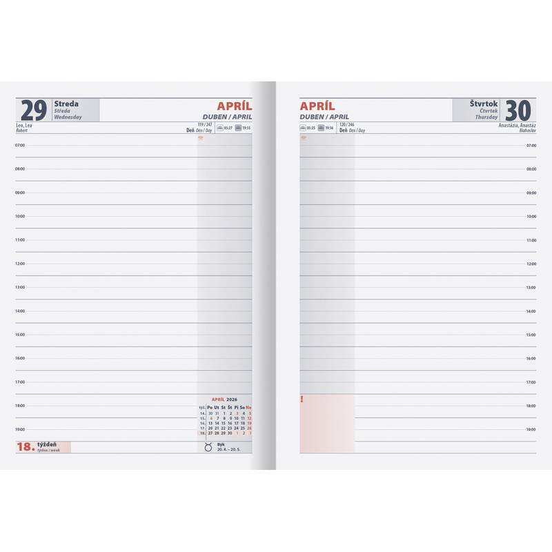 Denný diár Manager 2026 - modrý Denný diár Manager 2026 - modrý