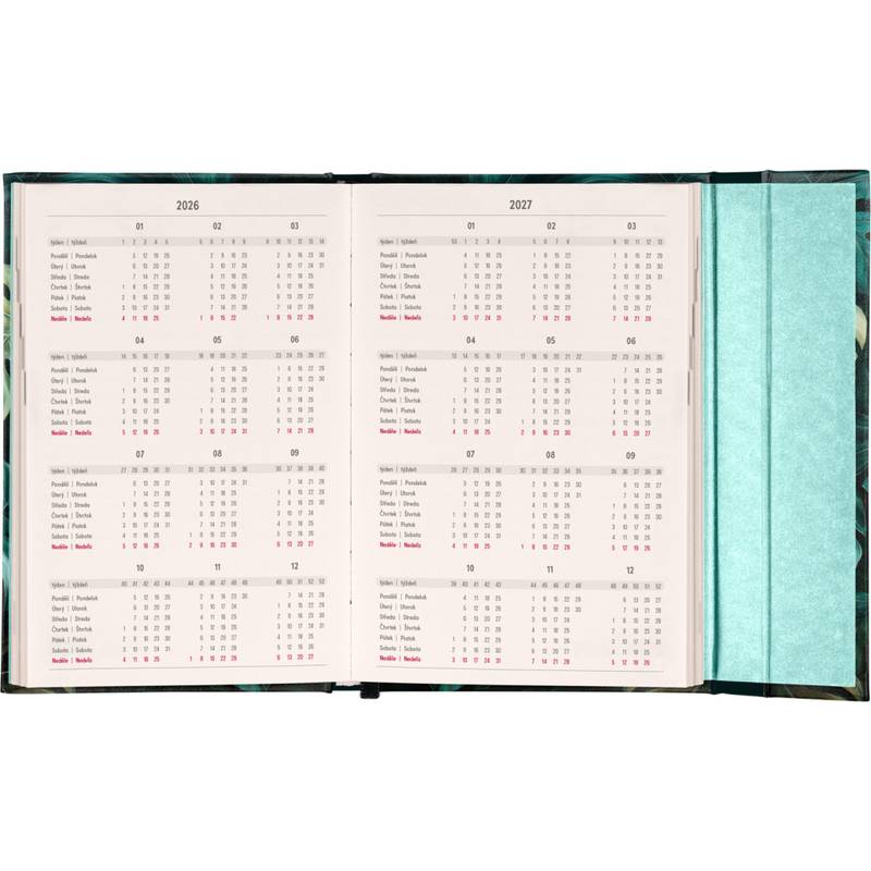 NOTIQUE Týždenný magnetický diár Monstera 2026, 11 x 16 cm NOTIQUE Týždenný magnetický diár Monstera 2026, 11 x 16 cm