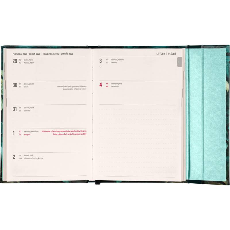 NOTIQUE Týždenný magnetický diár Monstera 2026, 11 x 16 cm NOTIQUE Týždenný magnetický diár Monstera 2026, 11 x 16 cm