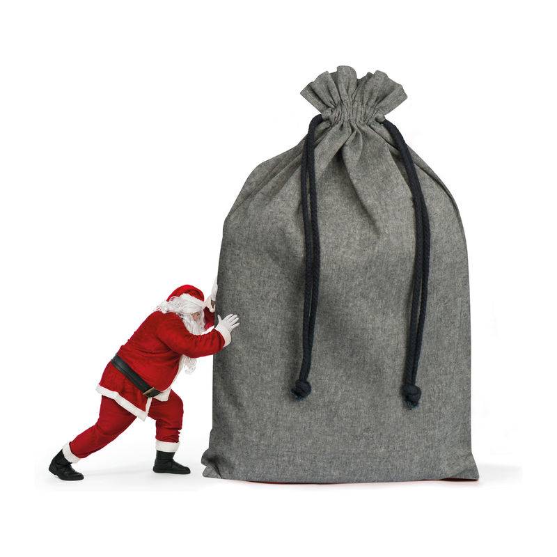 Vrecúško z recyklovanej bavlny so sťahovacou šnúrkou, sivá Vrecúško z recyklovanej bavlny so sťahovacou šnúrkou, sivá