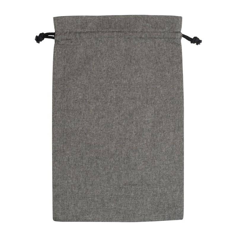 Vrecúško z recyklovanej bavlny so sťahovacou šnúrkou, sivá Vrecúško z recyklovanej bavlny so sťahovacou šnúrkou, sivá