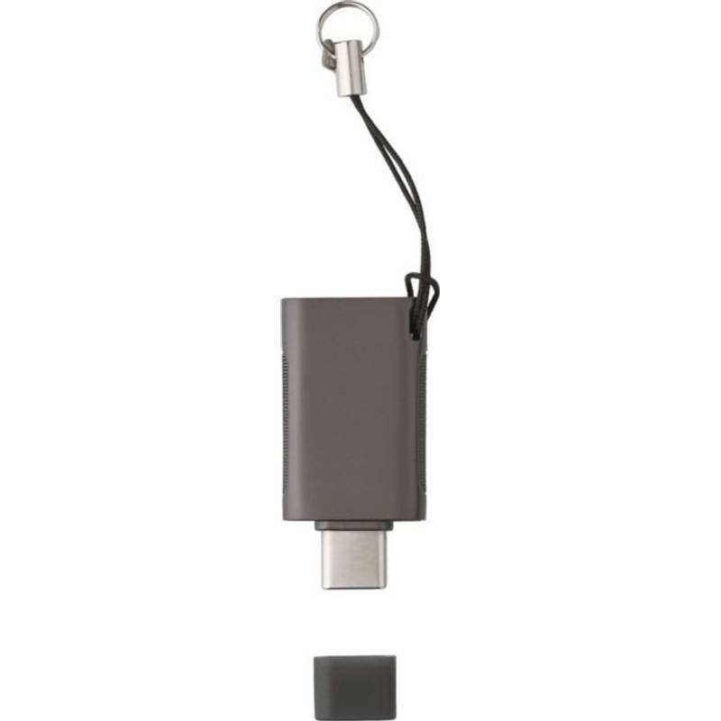 USB kľúč Marigold zo zliatiny zinku, sivá gun metal USB kľúč Marigold zo zliatiny zinku, sivá gun metal