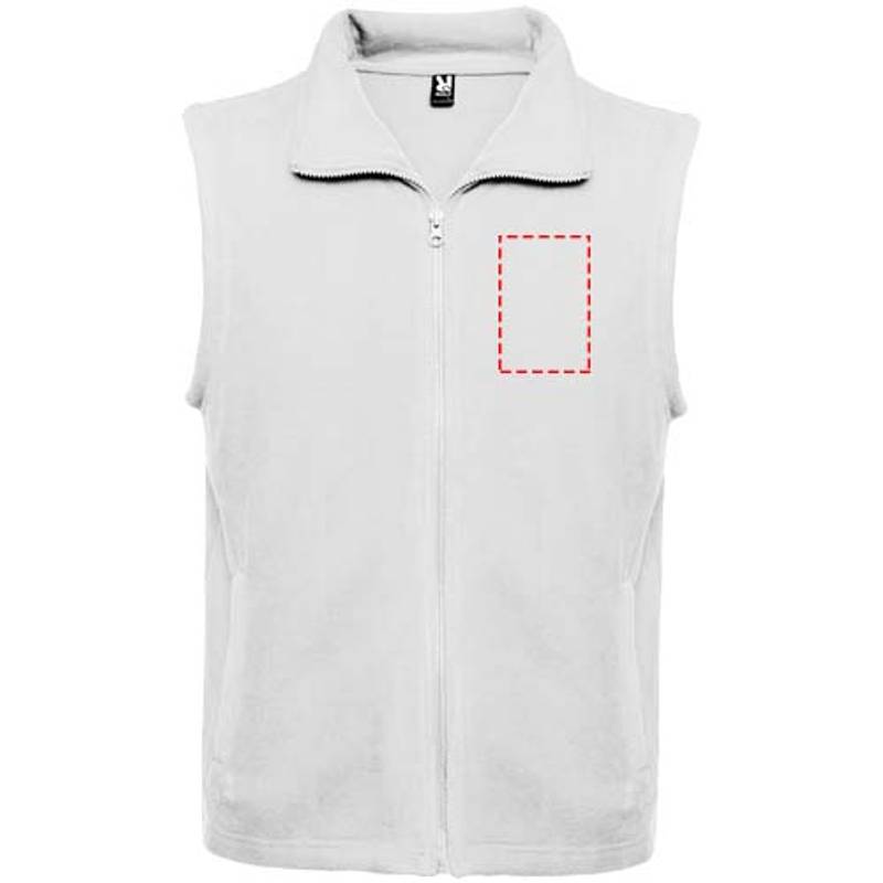 Bellagio unisex flísová vesta, biela, 2XL Bellagio unisex flísová vesta, biela, 2XL