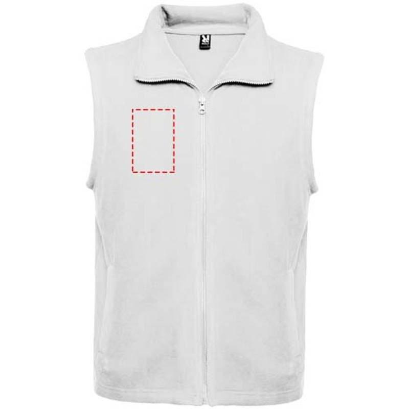 Bellagio unisex flísová vesta, biela, 2XL Bellagio unisex flísová vesta, biela, 2XL