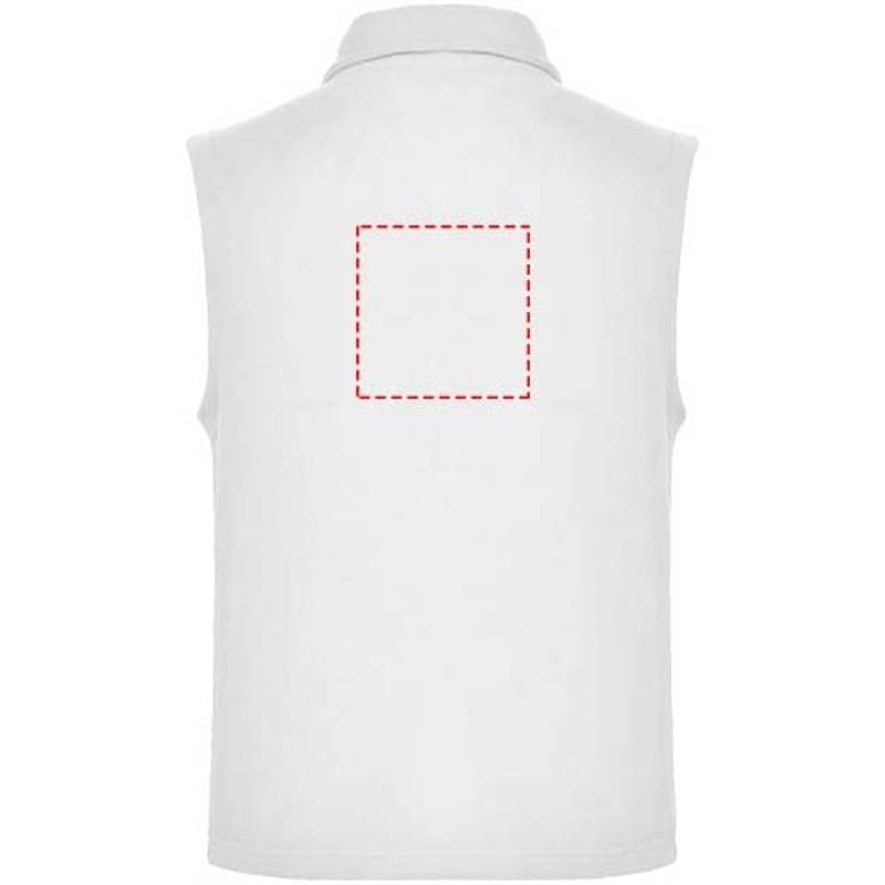 Bellagio unisex flísová vesta, biela, 2XL Bellagio unisex flísová vesta, biela, 2XL