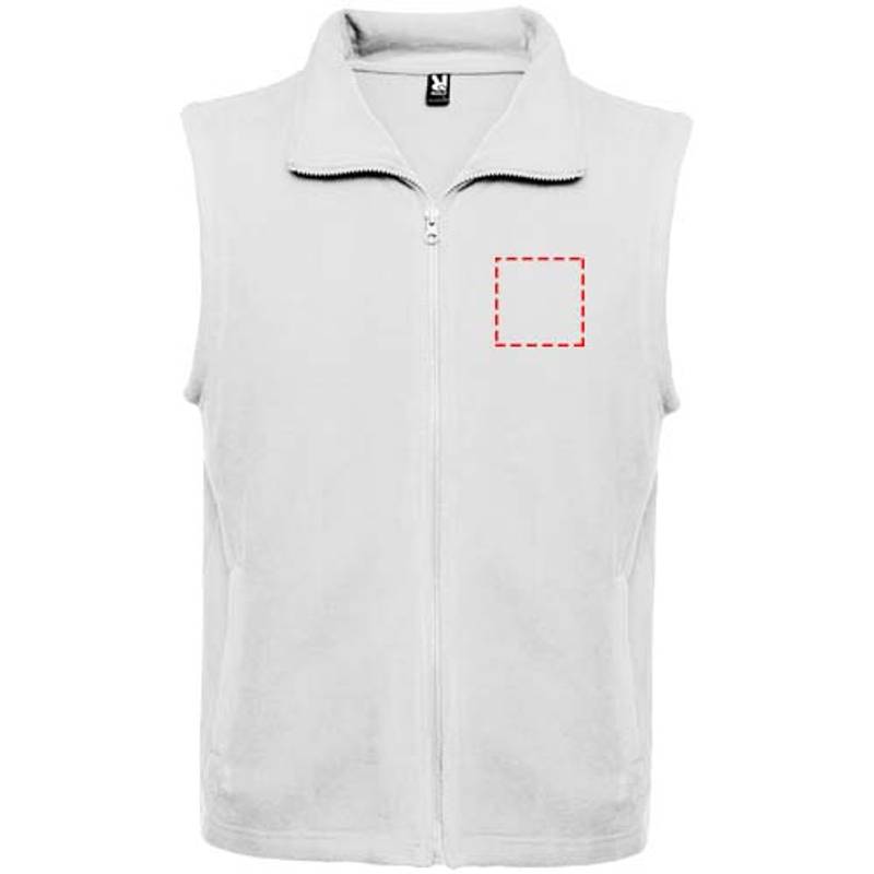 Bellagio unisex flísová vesta, biela, 2XL Bellagio unisex flísová vesta, biela, 2XL