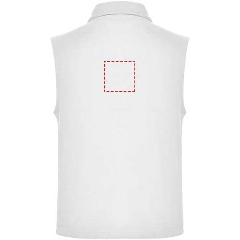 Bellagio unisex flísová vesta, biela, 2XL Bellagio unisex flísová vesta, biela, 2XL