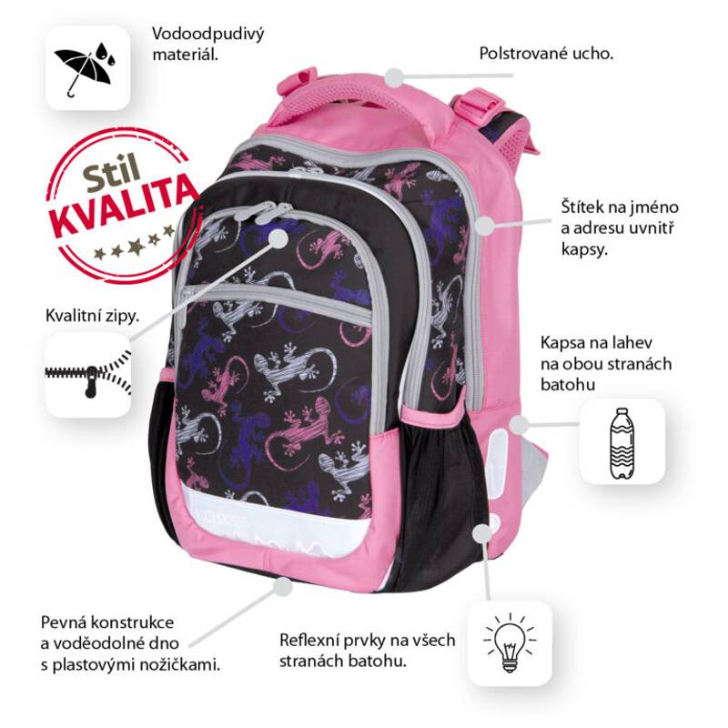 Školský batoh Lizzard, viacfarebná Školský batoh Lizzard, viacfarebná